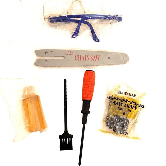 Tietoc Mini Cordless Chainsaw Case Accessories 6" Blade 2-Batteries Portable - Picture 7 of 9